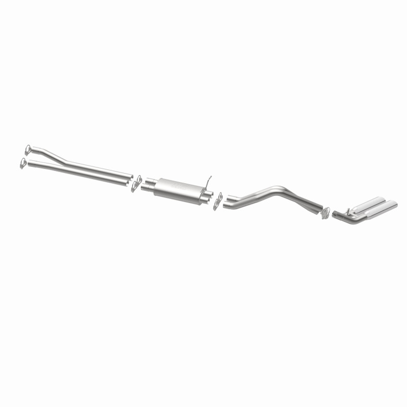 Ford F-150 Performance Exhaust - Dual Same Side Behind Passenger Rear Tire - Magnaflow - Street Series Cat-Back - Polished - `02-`03