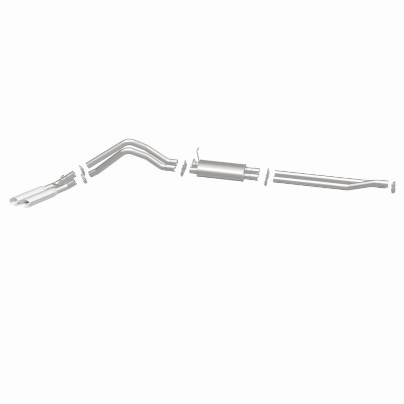 Ford F-150 Performance Exhaust - Dual Same Side Behind Passenger Rear Tire - Magnaflow - Street Series Cat-Back - Polished - `02-`03