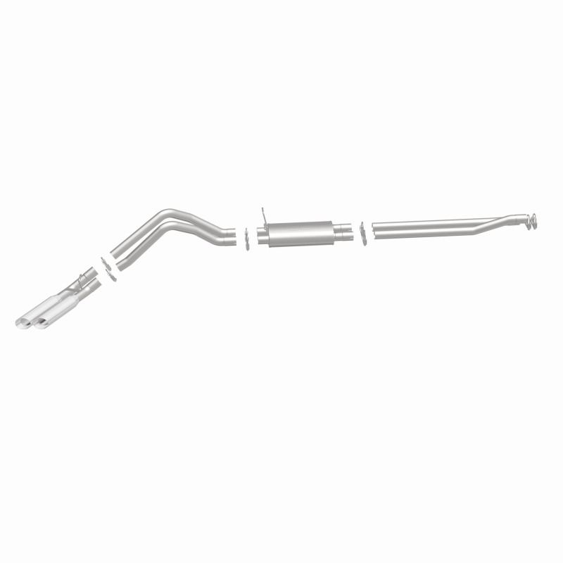 Ford F-150 Performance Exhaust - Dual Same Side Behind Passenger Rear Tire - Magnaflow - Street Series Cat-Back - Polished - `02-`03