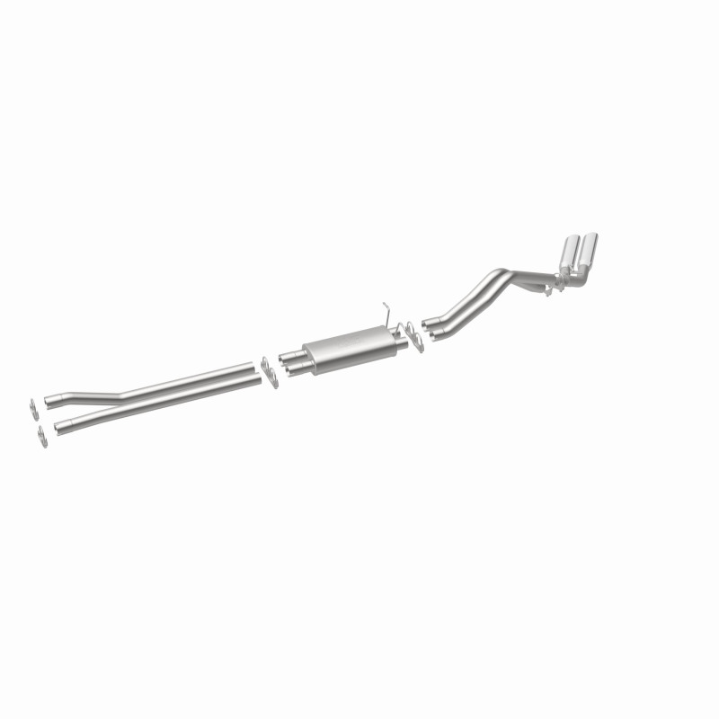 Ford F-150 Performance Exhaust - Dual Same Side Behind Passenger Rear Tire - Magnaflow - Street Series Cat-Back - Polished - `02-`03