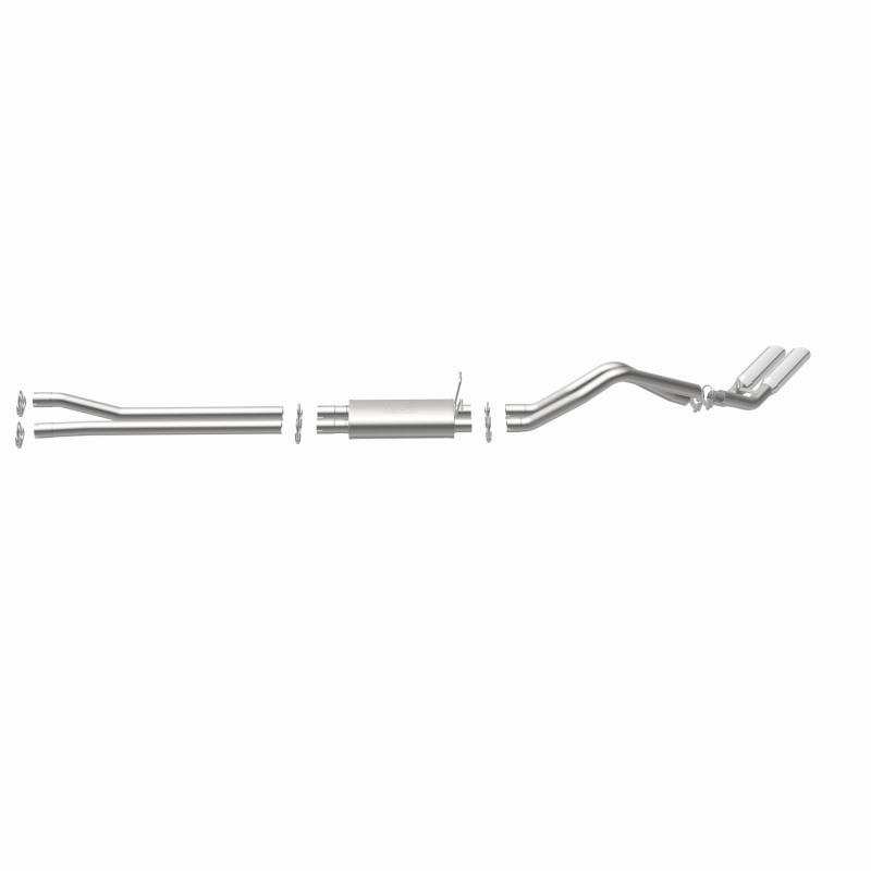 Ford F-150 Performance Exhaust - Dual Same Side Behind Passenger Rear Tire - Magnaflow - Street Series Cat-Back - Polished - `02-`03