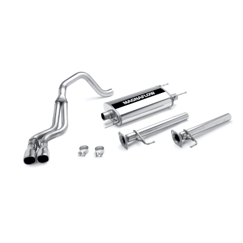 Toyota 4Runner Performance Exhaust - Rear - Magnaflow - Street Series Cat-Back, Dual Same Side Behind Passenger - Polished - `03-`09 Toyota 4Runner Performance Exhaust - Rear - Magnaflow - Street Series Cat-Back, Dual Same Side Behind Passenger - Polished - `03-`09