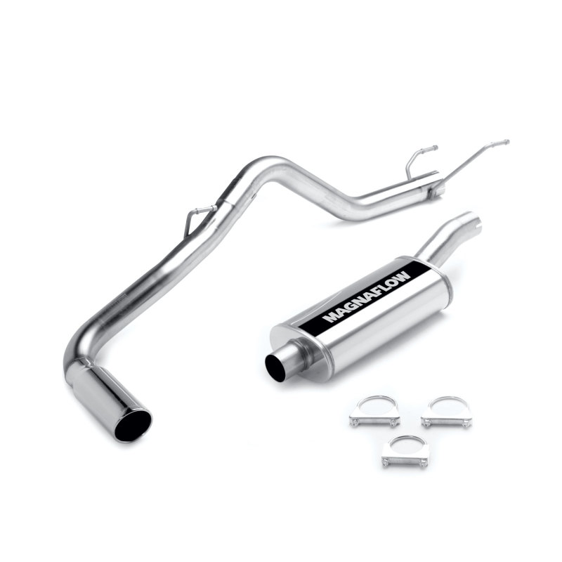 Dodge Ram 1500 Performance Exhaust - Single Passenger Side Rear - Magnaflow - Cat Back Street Series - Polished - `04-`05 Dodge Ram 1500 Performance Exhaust - Single Passenger Side Rear - Magnaflow - Cat Back Street Series - Polished - `04-`05