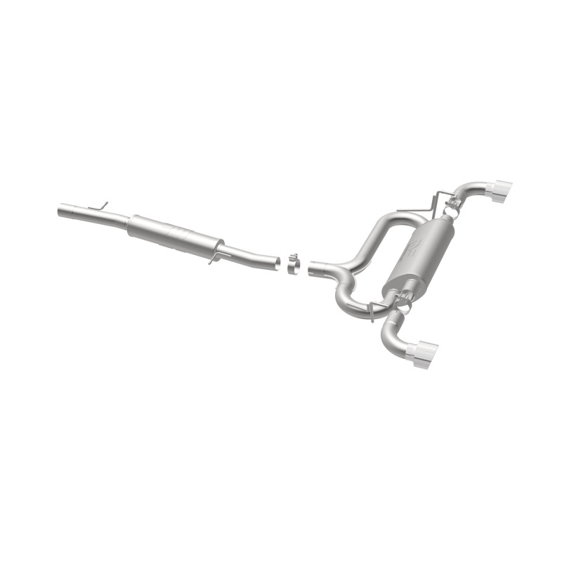 Volkswagen R32 Performance Exhaust - Dual Split Rear - Magnaflow - Cat Back, Touring Series - Polished - 2004