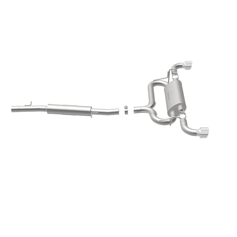 Volkswagen R32 Performance Exhaust - Dual Split Rear - Magnaflow - Cat Back, Touring Series - Polished - 2004