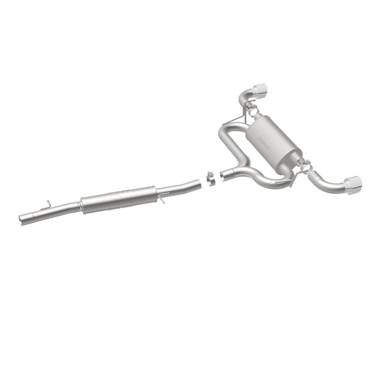 Volkswagen R32 Performance Exhaust - Dual Split Rear - Magnaflow - Cat Back, Touring Series - Polished - 2004