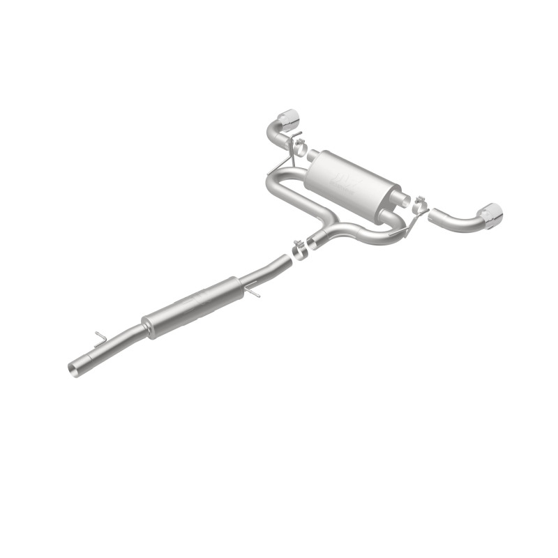 Volkswagen R32 Performance Exhaust - Dual Split Rear - Magnaflow - Cat Back, Touring Series - Polished - 2004