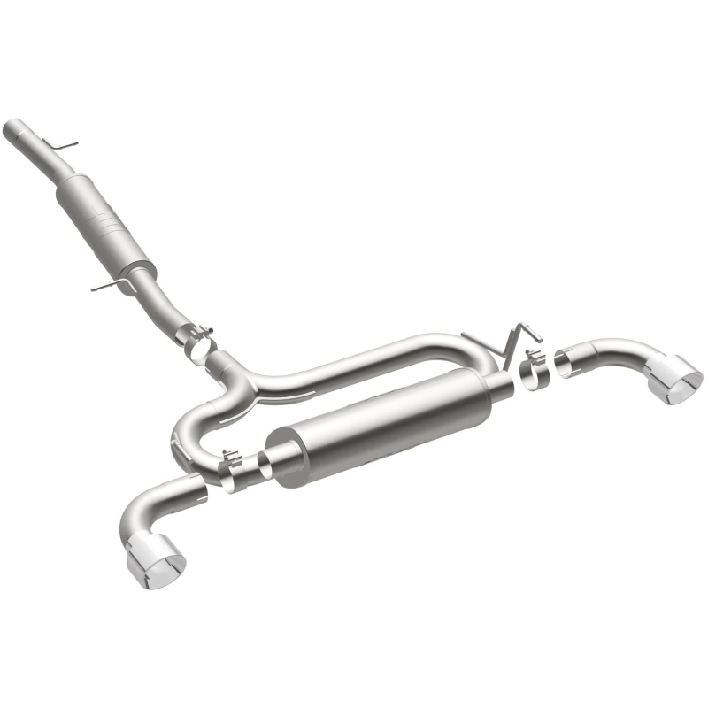 Volkswagen R32 Performance Exhaust - Dual Split Rear - Magnaflow - Cat Back, Touring Series - Polished - 2004