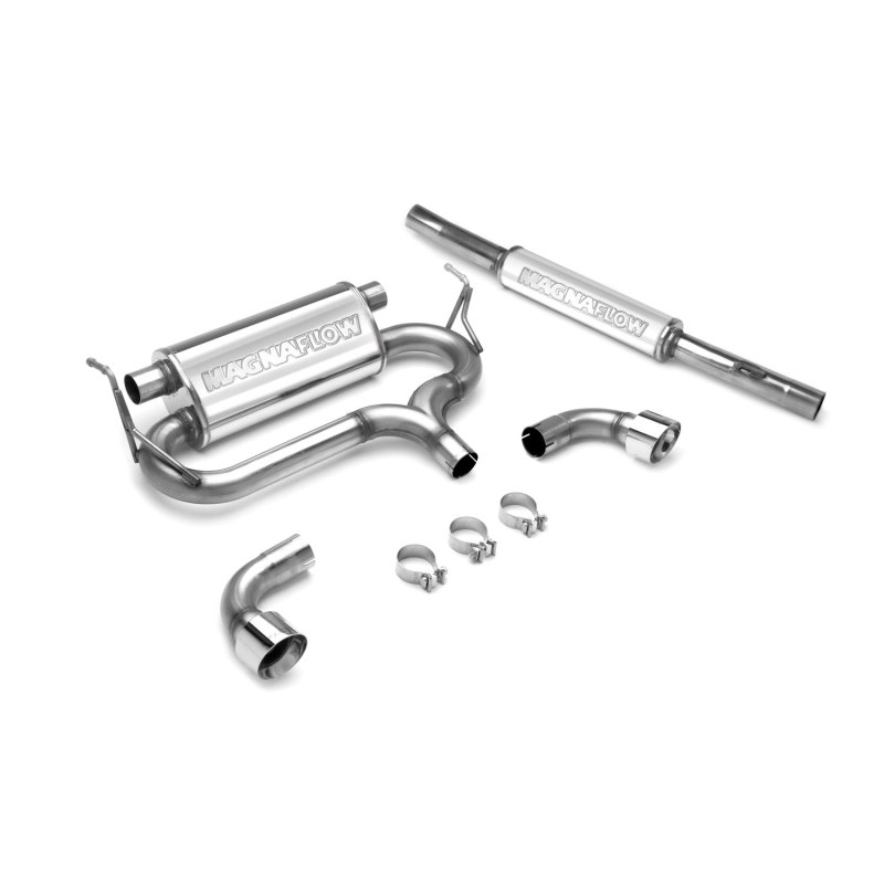 Volkswagen R32 Performance Exhaust - Dual Split Rear - Magnaflow - Cat Back, Touring Series - Polished - 2004