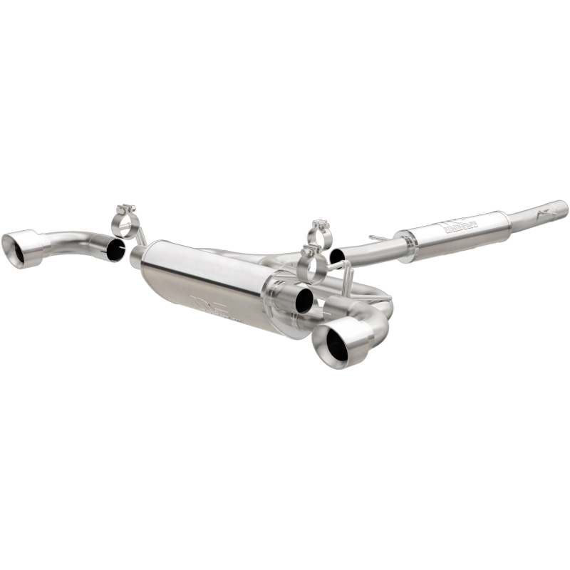 Volkswagen R32 Performance Exhaust - Dual Split Rear - Magnaflow - Cat Back, Touring Series - Polished - 2004