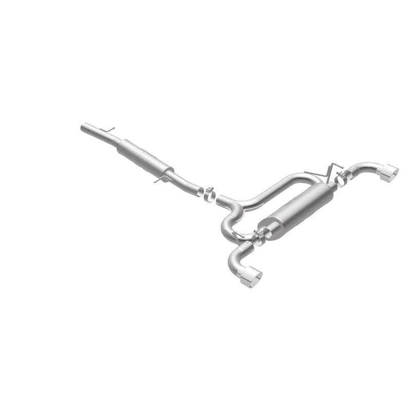 Volkswagen R32 Performance Exhaust - Dual Split Rear - Magnaflow - Cat Back, Touring Series - Polished - 2004