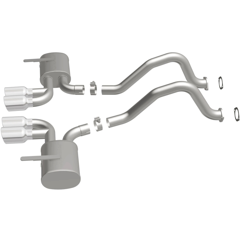 Chevrolet Corvette Performance Exhaust - Rear - Magnaflow - Cat Back, Street Series, Axle-Back - Polished - `97-`04