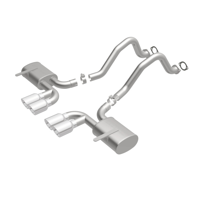 Chevrolet Corvette Performance Exhaust - Rear - Magnaflow - Cat Back, Street Series, Axle-Back - Polished - `97-`04