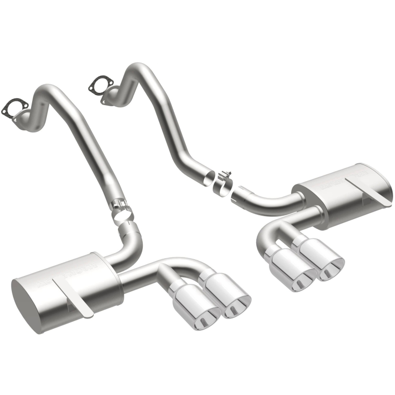 Chevrolet Corvette Performance Exhaust - Rear - Magnaflow - Cat Back, Street Series, Axle-Back - Polished - `97-`04