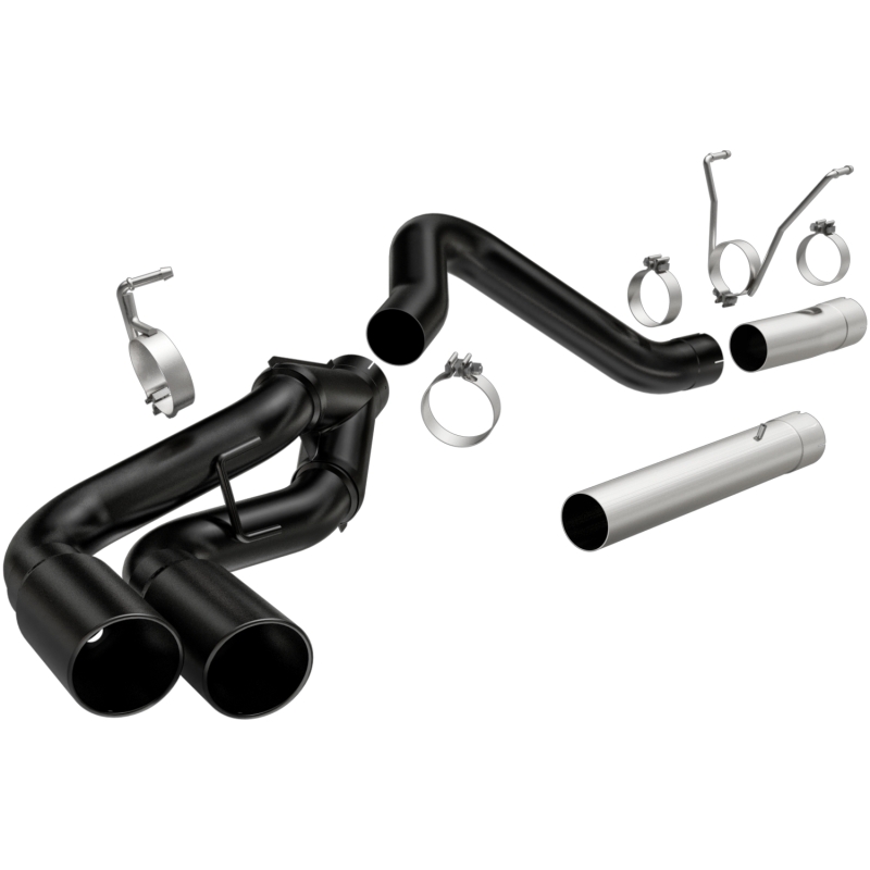 Ram 3500 Performance Exhaust - Dual Same Side Behind Passenger Rear Tire - Magnaflow - DPF Back Dual Single Passenger Side Rear Exit - Black - `13-`18 Ram 3500 Performance Exhaust - Dual Same Side Behind Passenger Rear Tire - Magnaflow - DPF Back Dual Single Passenger Side Rear Exit - Black - `13-`18