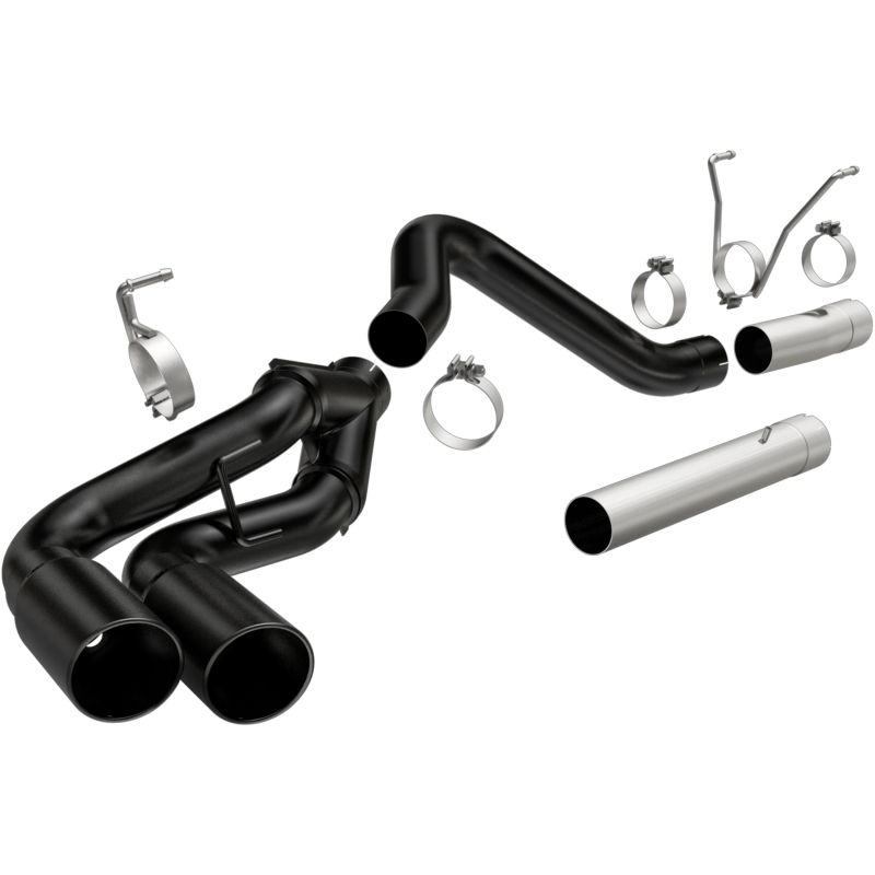 Ram 3500 Performance Exhaust - Dual Same Side Behind Passenger Rear Tire - Magnaflow - DPF Back Dual Single Passenger Side Rear Exit - Black - `13-`18