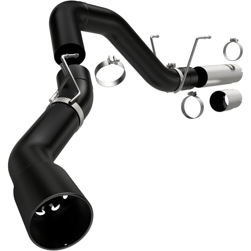 Ram 3500 Performance Exhaust - Single Passenger Side Rear Exit - Magnaflow - Black DPF Series Diesel 5in. Filter-Back - Black - `19-`25