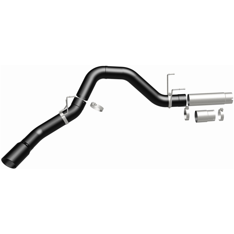 Ram 3500 Performance Exhaust - Single Passenger Side Rear Exit - Magnaflow - Black DPF Series Diesel 5in. Filter-Back - Black - `19-`25