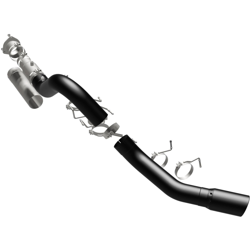 GMC Sierra 3500HD Performance Exhaust - Single Passenger Side Rear Exit - Magnaflow - Black DPF Series - Black - `21-`27