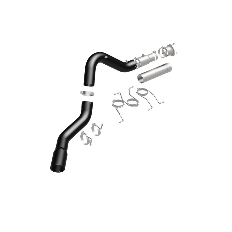 GMC Sierra 3500HD Performance Exhaust - Single Passenger Side Rear Exit - Magnaflow - Black DPF Series - Black - `21-`27