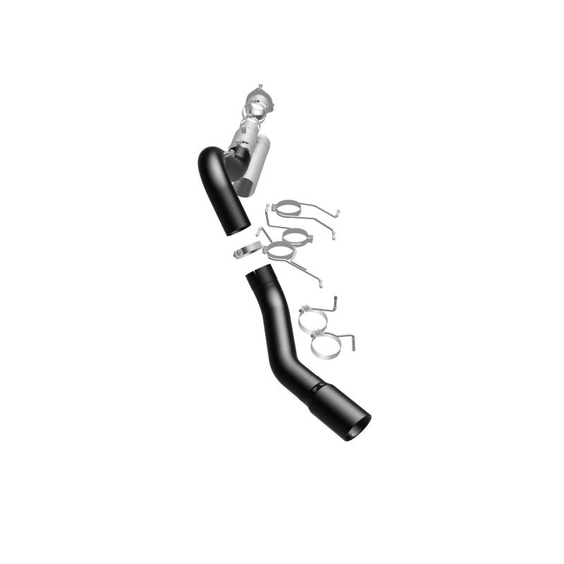 GMC Sierra 3500HD Performance Exhaust - Single Passenger Side Rear Exit - Magnaflow - Black DPF Series - Black - `21-`27