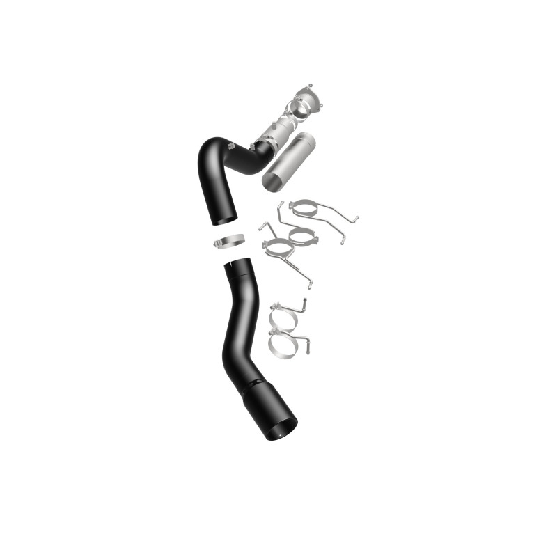 GMC Sierra 3500HD Performance Exhaust - Single Passenger Side Rear Exit - Magnaflow - Black DPF Series - Black - `21-`27