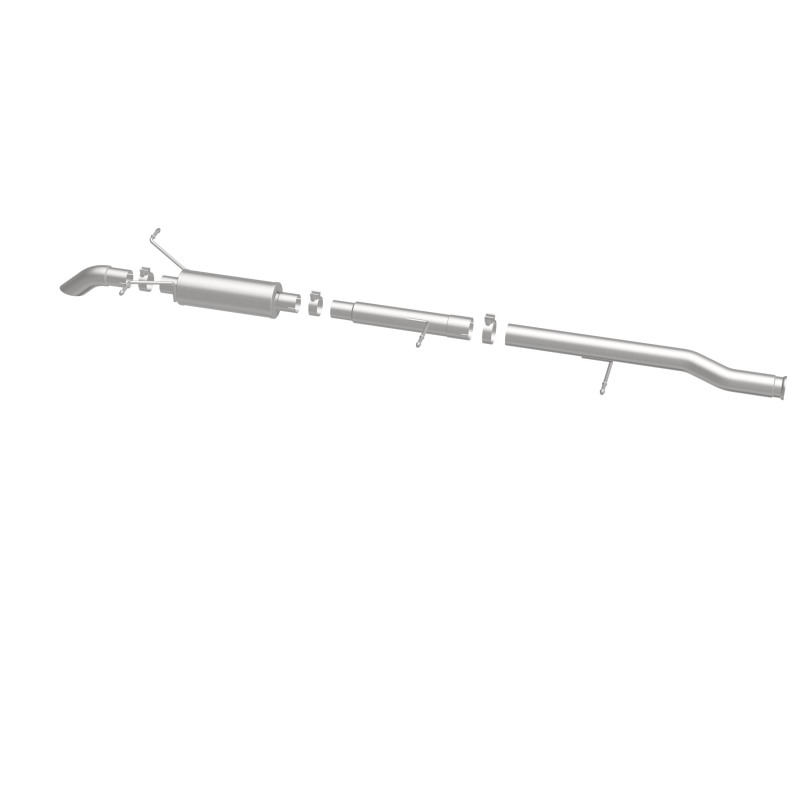 Chevrolet Silverado Performance Exhaust - Rear - Magnaflow - Off Road Pro Cat-Back, Single Wall Turndown Cut Edge Tips - Satin - `09-`10