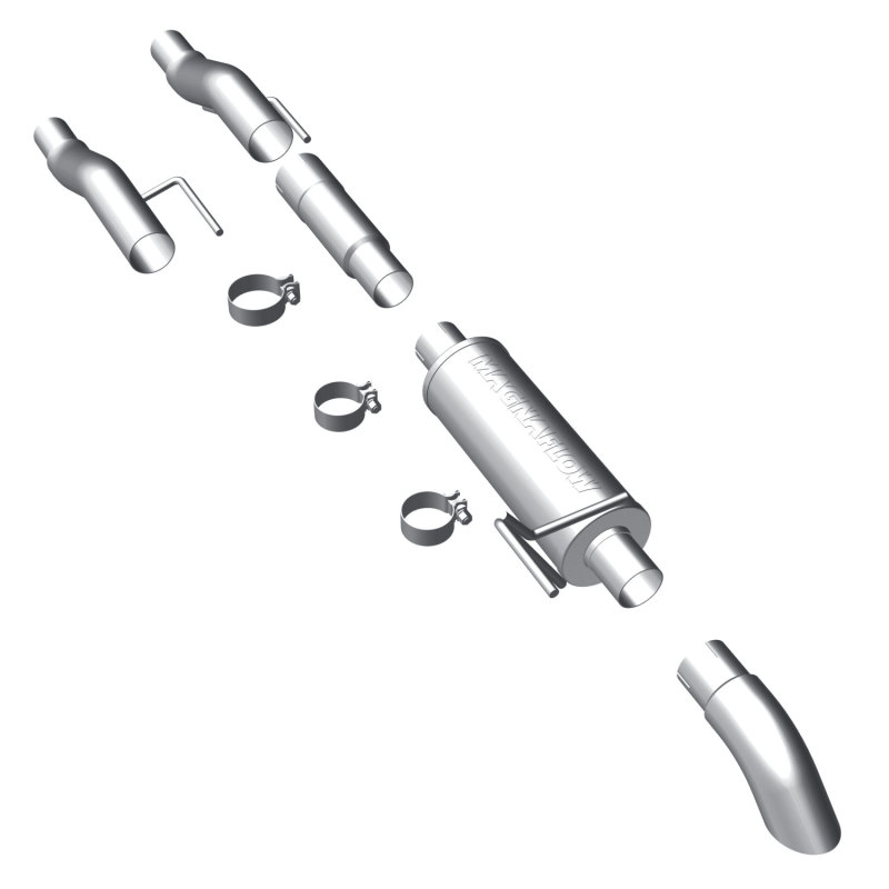 Ford F-150 Performance Exhaust - Magnaflow - Off-Road Pro Cat-Back with 3in SS Turn Down Tip - Satin - `11-`14