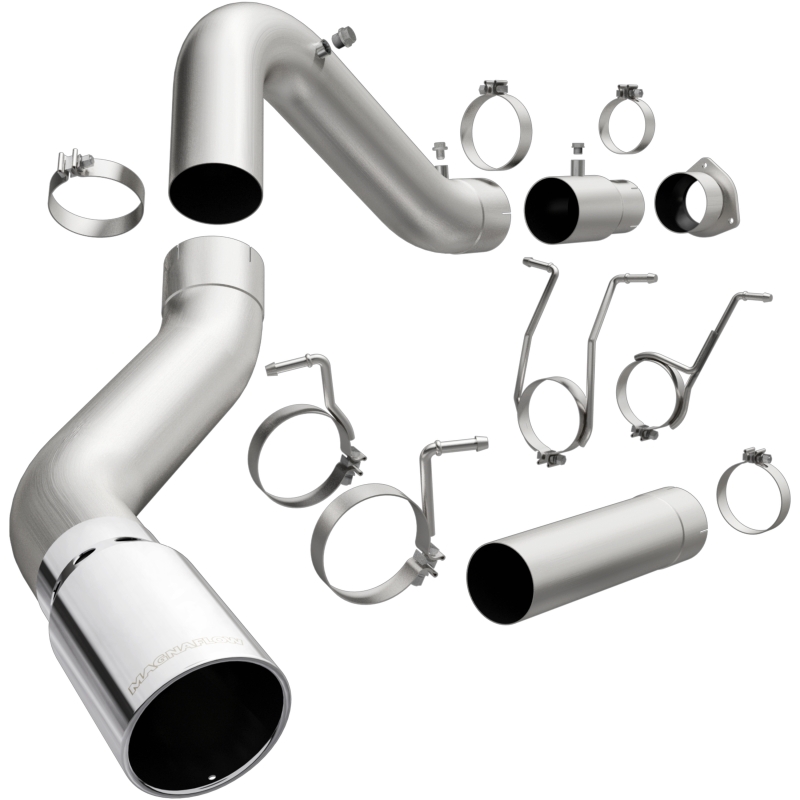 Chevrolet Silverado Performance Exhaust - Single Passenger Side Rear - Magnaflow - PRO DPF Series Cat Back with 6in Tip - Polished - 2017