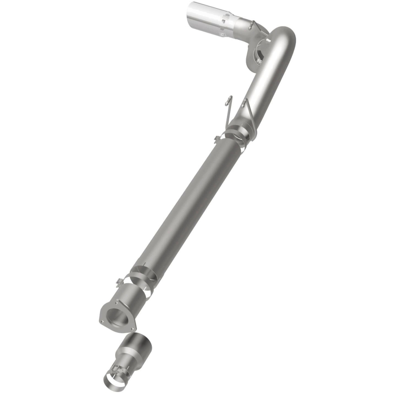 Ford F-450 Performance Exhaust - Single Passenger Side Rear Exit - Magnaflow - Pro Series DPF Back 5in - Polished - `08-`17