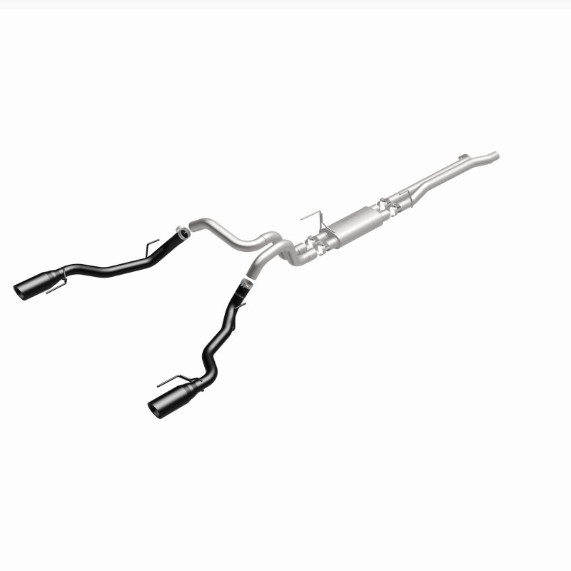 Ford F-150 Performance Exhaust - Rear - Magnaflow - Street Series Cat Back, Dual Split Exit - Black Coated - `17-`20