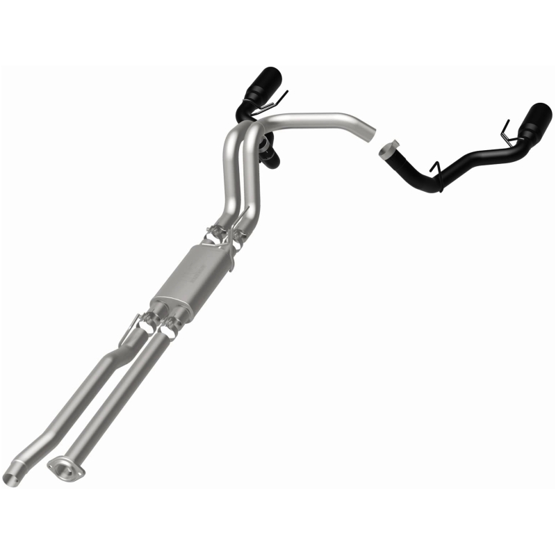 Ford F-150 Performance Exhaust - Rear - Magnaflow - Street Series Cat Back, Dual Split Exit - Black Coated - `17-`20