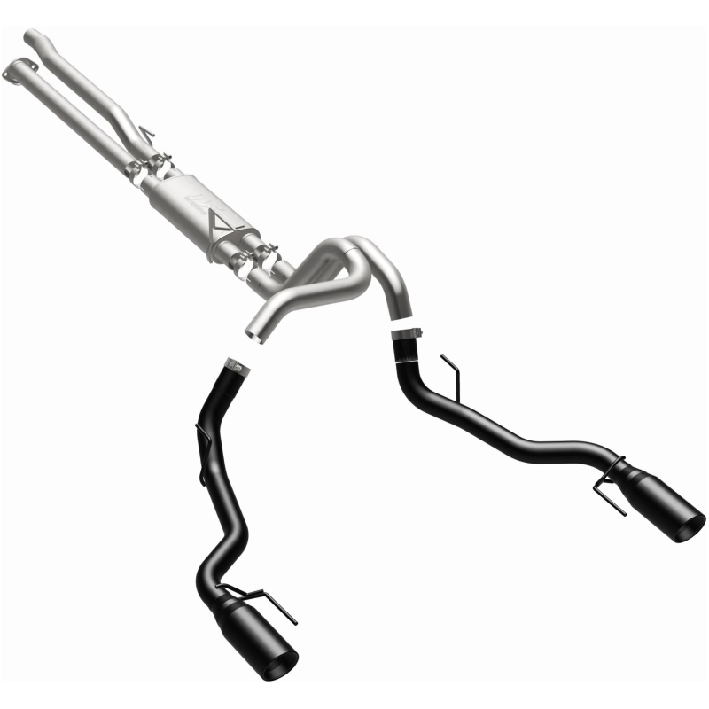 Ford F-150 Performance Exhaust - Rear - Magnaflow - Street Series Cat Back, Dual Split Exit - Black Coated - `17-`20