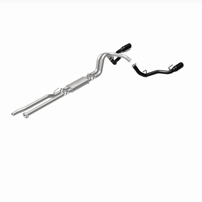 Ford F-150 Performance Exhaust - Rear - Magnaflow - Street Series Cat Back, Dual Split Exit - Black Coated - `17-`20