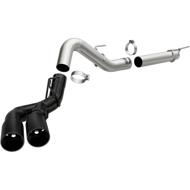 Ford F-150 Performance Exhaust - Dual Same Side Behind Passenger Rear Tire - Magnaflow - Cat Back - Black - `18-`20