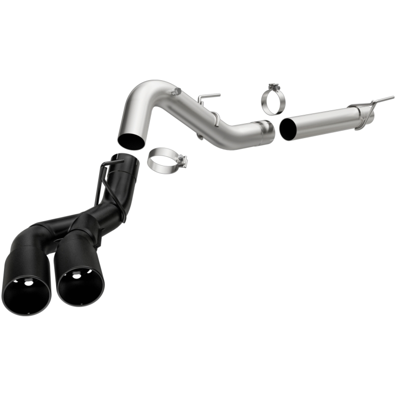 Ford F-150 Performance Exhaust - Dual Same Side Behind Passenger Rear Tire - Magnaflow - Cat Back - Black - `18-`20