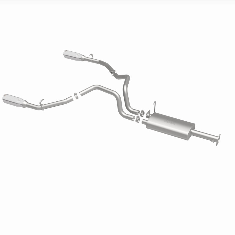 Ram 1500 Performance Exhaust - Rear - Magnaflow - Street Series Cat-Back, Dual Split Rear Exit, 5in. Polished Welded-On Double Wall Tips - Polished - `19-`23