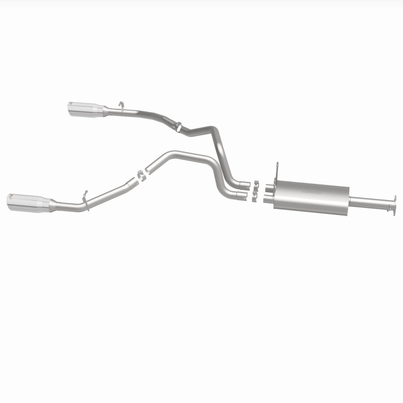 Ram 1500 Performance Exhaust - Rear - Magnaflow - Street Series Cat-Back, Dual Split Rear Exit, 5in. Polished Welded-On Double Wall Tips - Polished - `19-`23