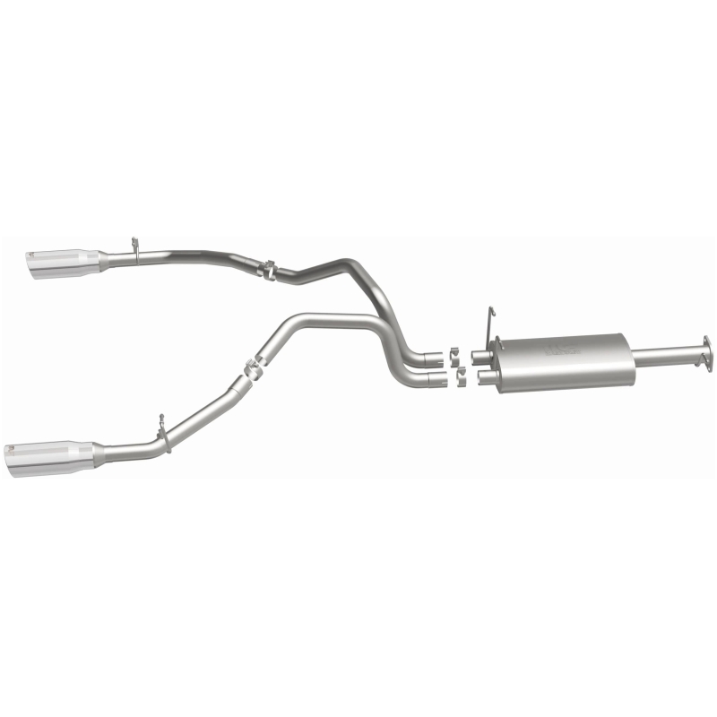 Ram 1500 Performance Exhaust - Rear - Magnaflow - Street Series Cat-Back, Dual Split Rear Exit, 5in. Polished Welded-On Double Wall Tips - Polished - `19-`23