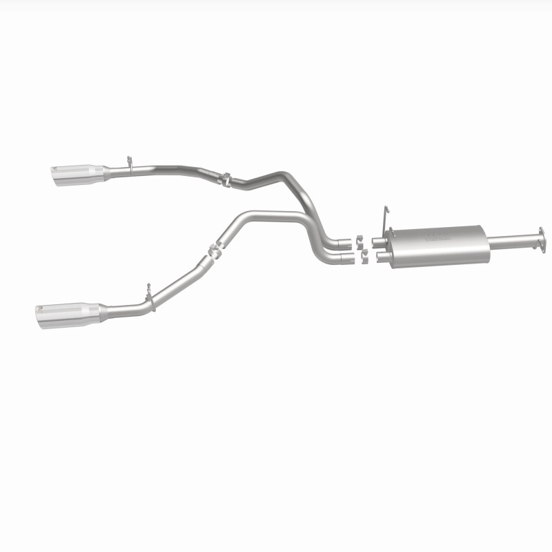 Ram 1500 Performance Exhaust - Rear - Magnaflow - Street Series Cat-Back, Dual Split Rear Exit, 5in. Polished Welded-On Double Wall Tips - Polished - `19-`23