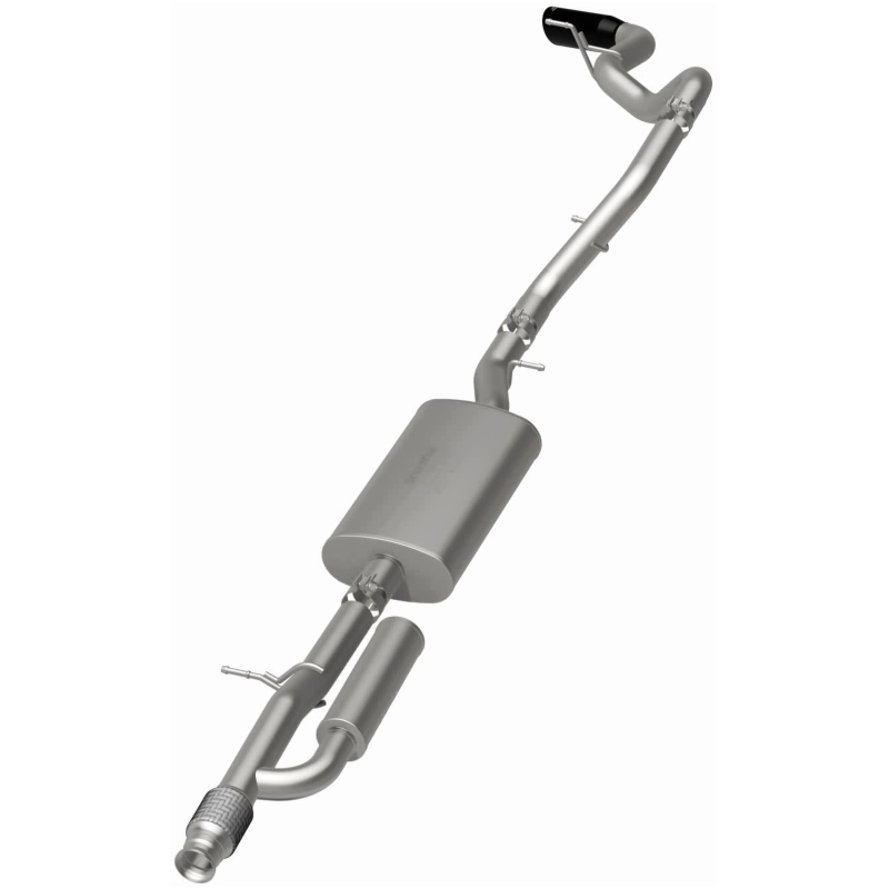 Chevrolet Tahoe Performance Exhaust - Single Passenger Side Rear Exit - Magnaflow - Street Series, Cat-Back, No Drone Technology, Stainless Steel with Black Chromed Tip - Black - `21-`25