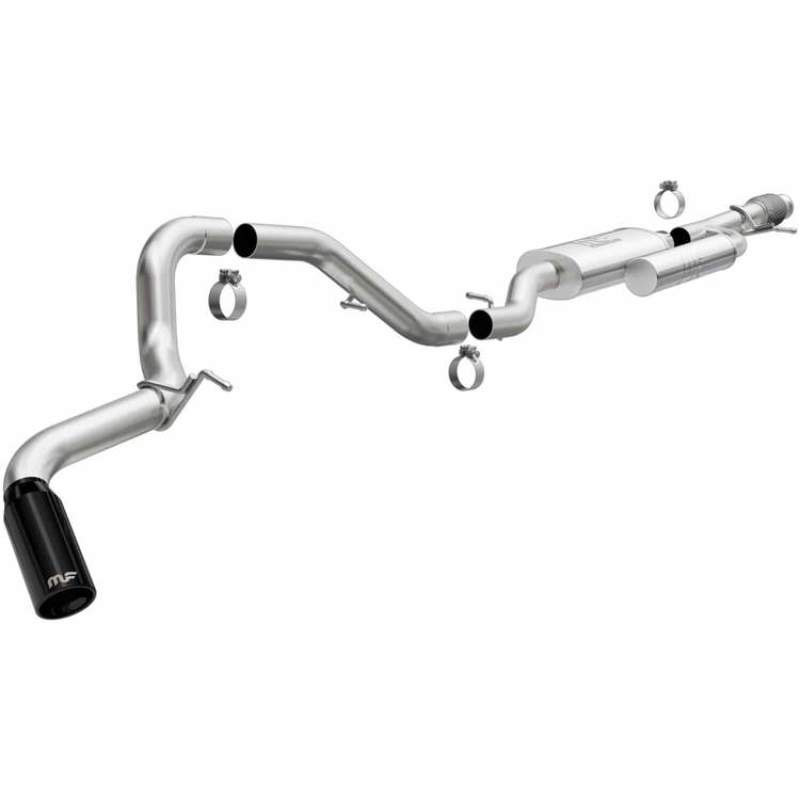 Chevrolet Tahoe Performance Exhaust - Single Passenger Side Rear Exit - Magnaflow - Street Series, Cat-Back, No Drone Technology, Stainless Steel with Black Chromed Tip - Black - `21-`25