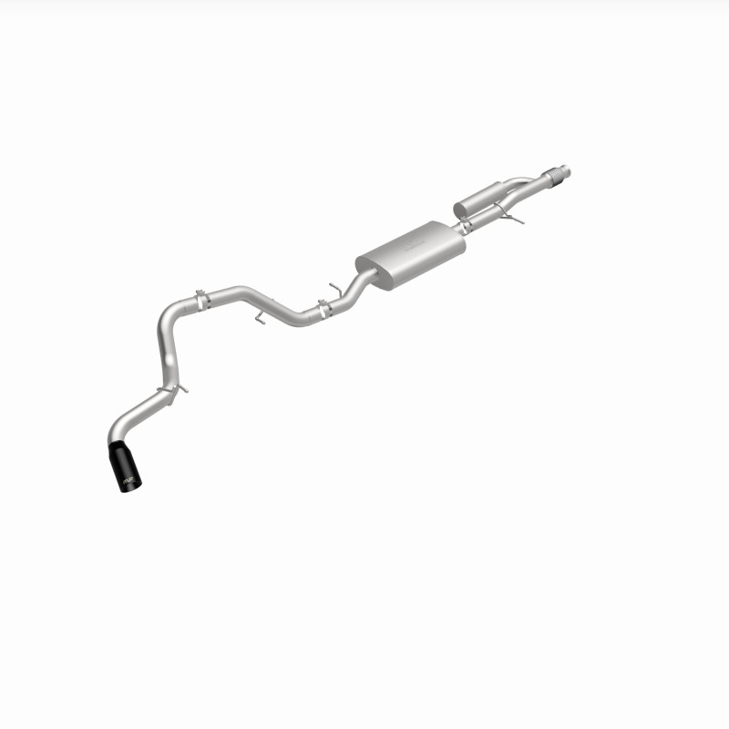 Chevrolet Tahoe Performance Exhaust - Single Passenger Side Rear Exit - Magnaflow - Street Series, Cat-Back, No Drone Technology, Stainless Steel with Black Chromed Tip - Black - `21-`25