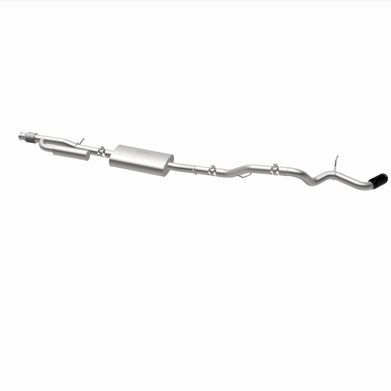 Chevrolet Tahoe Performance Exhaust - Single Passenger Side Rear Exit - Magnaflow - Street Series, Cat-Back, No Drone Technology, Stainless Steel with Black Chromed Tip - Black - `21-`25