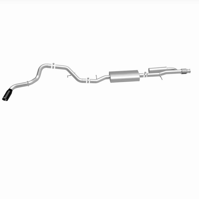 Chevrolet Tahoe Performance Exhaust - Single Passenger Side Rear Exit - Magnaflow - Street Series, Cat-Back, No Drone Technology, Stainless Steel with Black Chromed Tip - Black - `21-`25