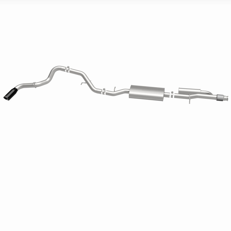 Chevrolet Tahoe Performance Exhaust - Single Passenger Side Rear Exit - Magnaflow - Street Series, Cat-Back, No Drone Technology, Stainless Steel with Black Chromed Tip - Black - `21-`25