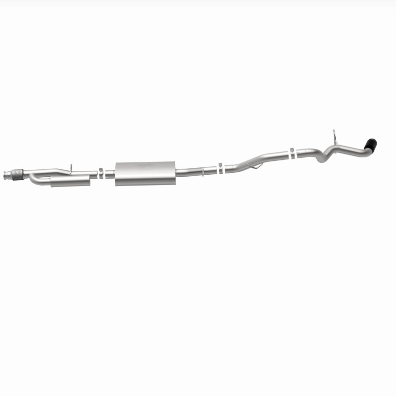 Chevrolet Tahoe Performance Exhaust - Single Passenger Side Rear Exit - Magnaflow - Street Series, Cat-Back, No Drone Technology, Stainless Steel with Black Chromed Tip - Black - `21-`25