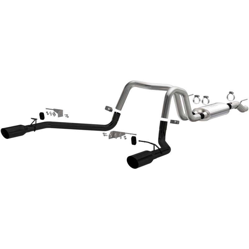 Ford F-150 Performance Exhaust - Dual-Split Rear Exit - Magnaflow - Street Series Cat-Back - Black - `21-`25
