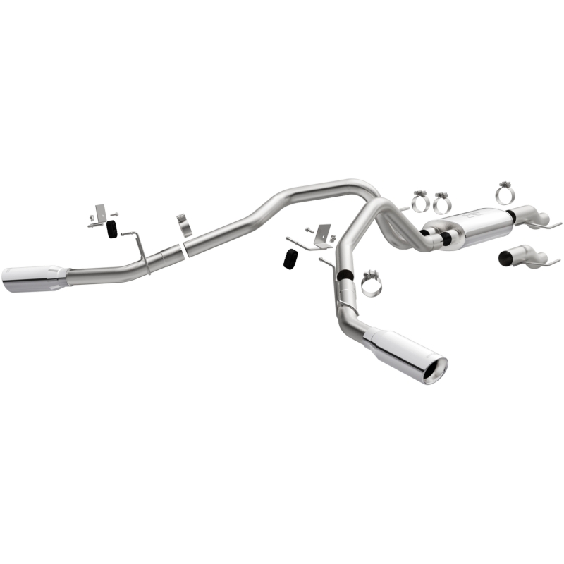 Ford F-150 Performance Exhaust - Rear - Magnaflow - Street Series Cat Back, Dual Tips - Polished - `15-`25