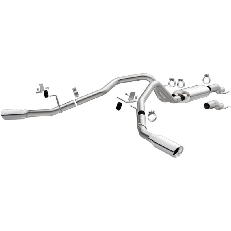 Ford F-150 Performance Exhaust - Rear - Magnaflow - Street Series Cat Back, Dual Tips - Polished - `15-`25